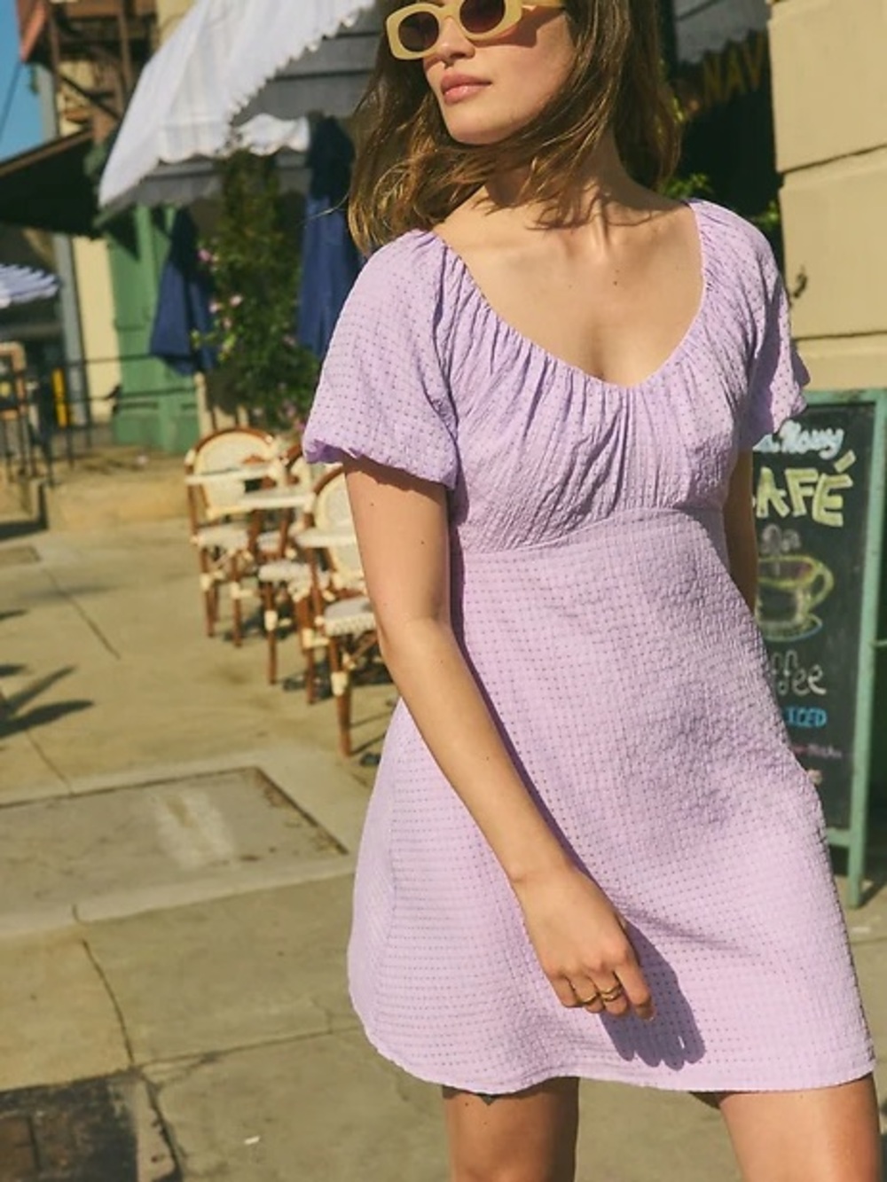 Old Navy Flutter Sleeve Mini Swing Dress